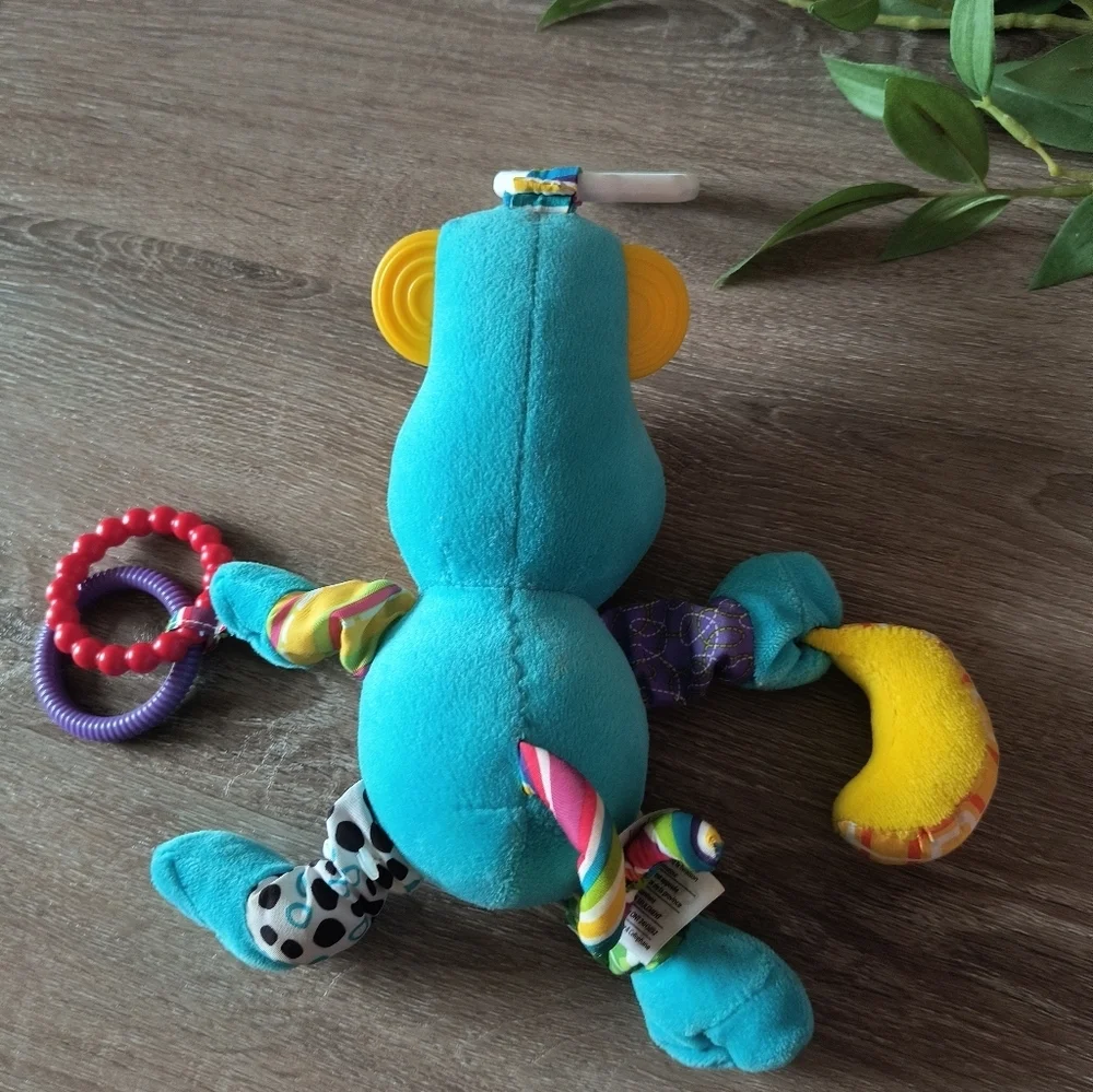 Lamaze Colorful Monkey Clip-On Plush Toy Plush Baby Ring Link Clip Rattle